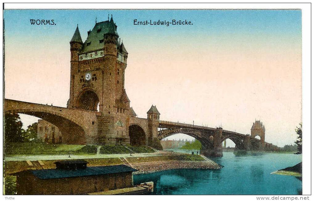 WORMS Ernst-Ludwig-Brücke / Pont - Worms