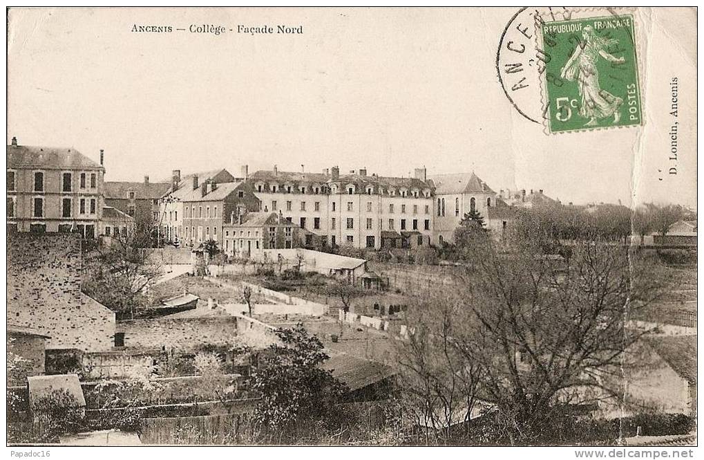 44 - Ancenis - Collège - Façade Nord - (circulée 1914) - Ancenis