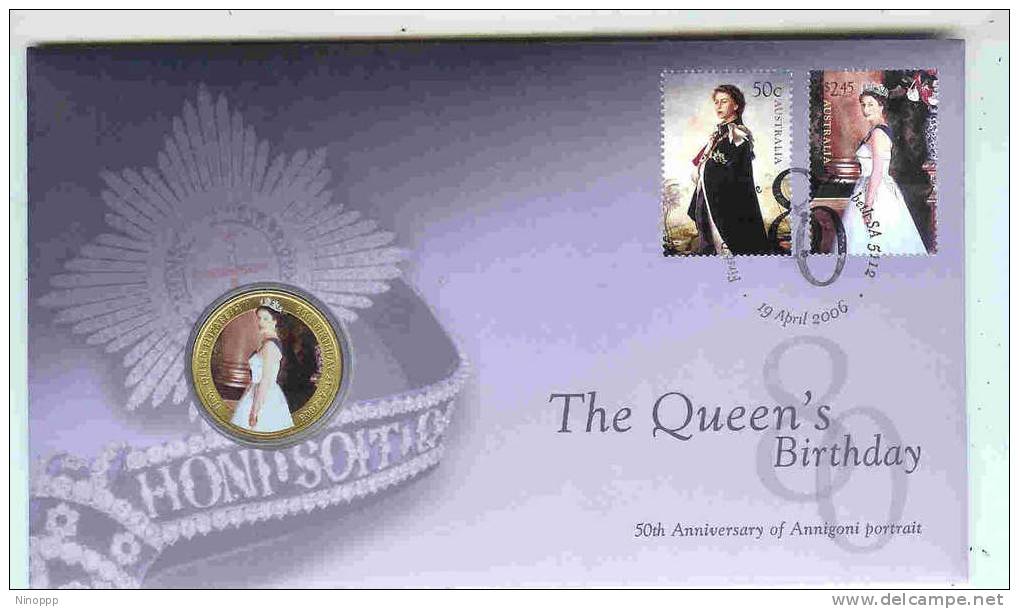 Australia-2006 The Queen's Birthday COIN  FDC - Covers & Documents