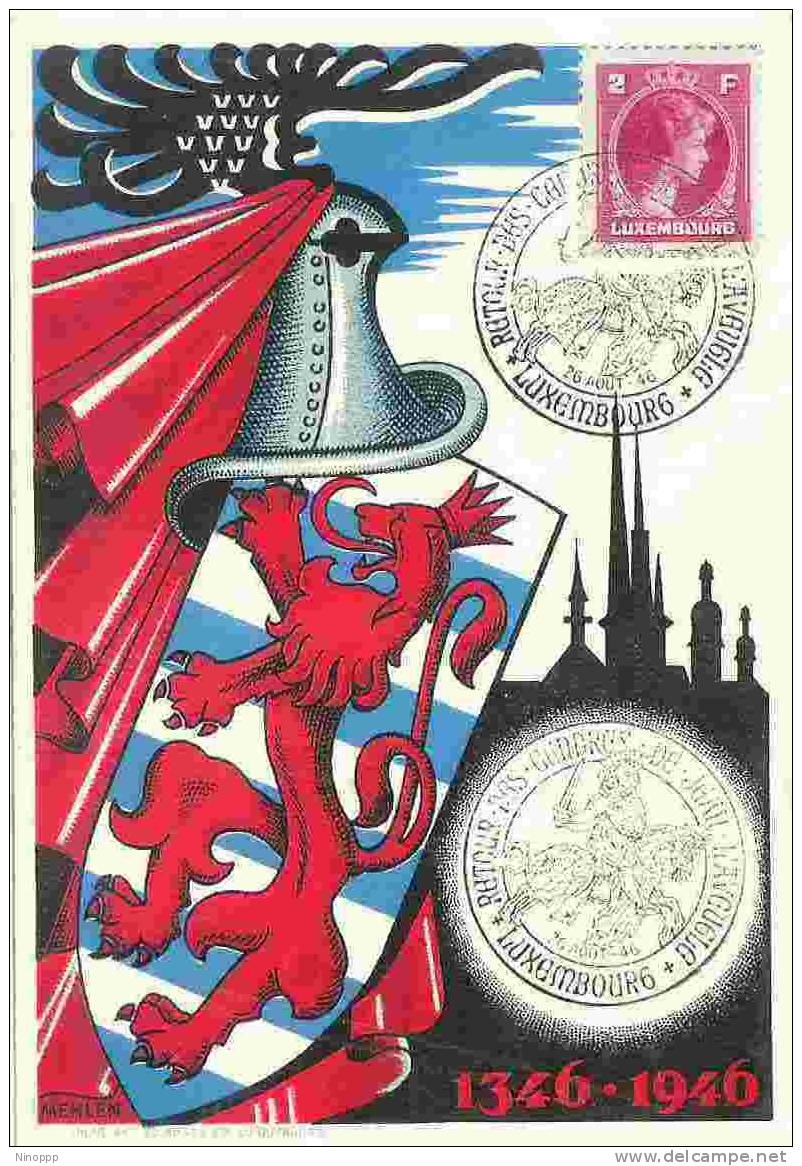 Luxembourg-1946 Maximum Card - Cartes Maximum