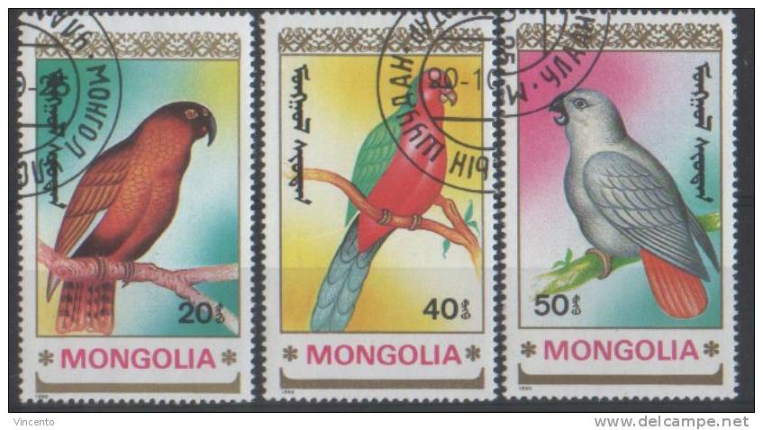 MONGOLIE Perroquets (oblitéré) - Parrots