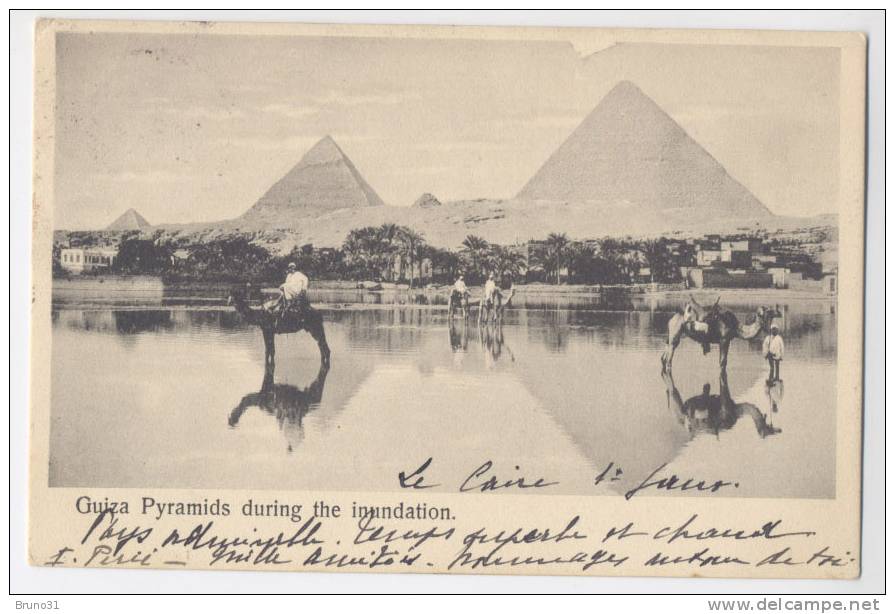 Guiza Pyramids During The Inundation ( Inondation ). - Gizeh