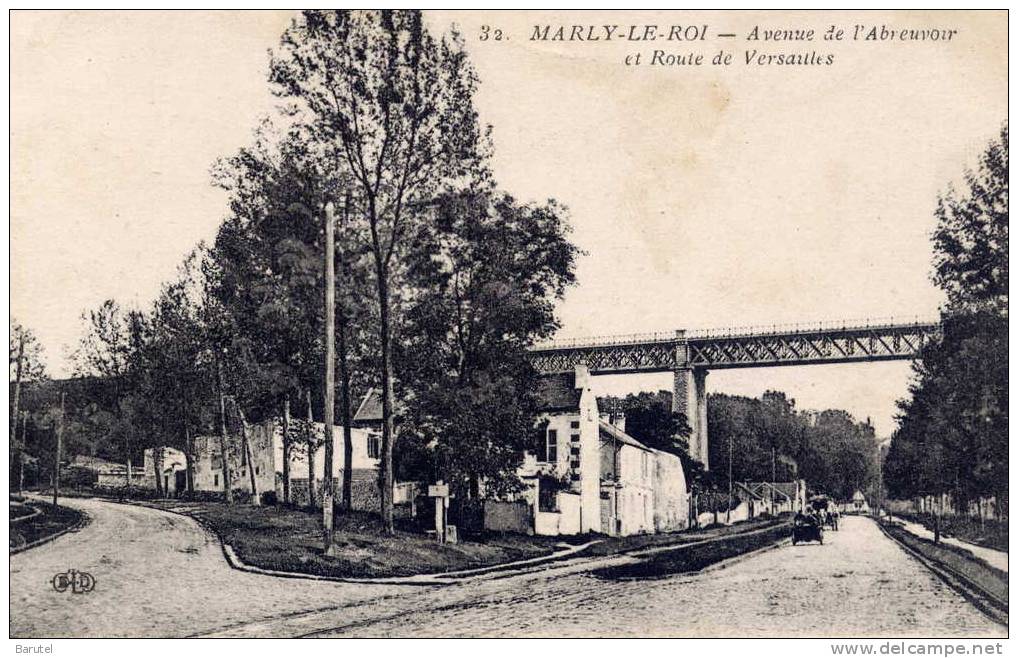 MARLY LE ROI - Avenue De L´Abreuvoir Et Route De Versailles - Marly Le Roi