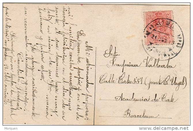 Postal SAN ANDRES LLAVANERAS (Barcelona) 1913 - Covers & Documents