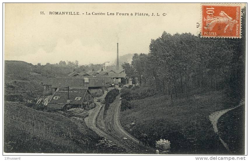 Carte Postale Ancienne Romanville - La Carrière Les Fours à Plâtre - Industrie, Entreprise, Usine - Romainville