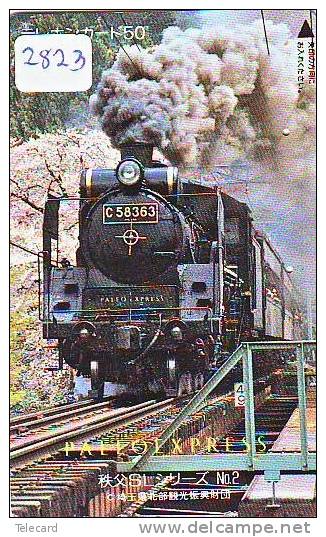 Telefoonkaart Telecarte Tram Train (2823) Trein Locomotive Eisenbahn Zug Phonecard Japan Telefonkarte - Treinen