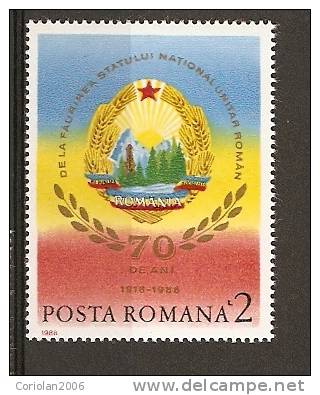 Romania 1988 / Coat Of Arms - Ongebruikt