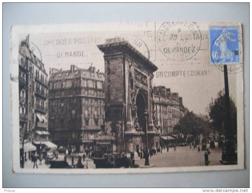 CARTE POSTALE CPA PARIS PORTE SAINT DENIS ET LES GRANDS BOULEVARDS BD BONNE NOUVELLE ET SAINT DENIS - District 02