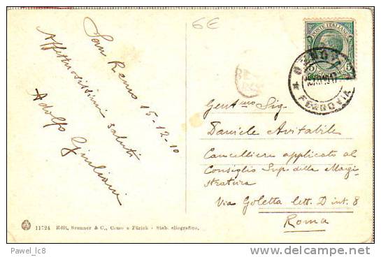 SAN REMO - CORSO DELL'IMPERATRICE ANIMATISSIMA - FERROVIA 15.12.1910 - Massa
