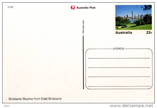 Australie. Vue De Brisbane (Queensland) Depuis East Brisbane Park. Un Entier Postal Neuf, PRIX REDUIT! - Postwaardestukken