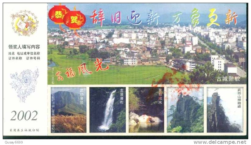 Longtan Waterfall ,  Pre-stamped Postcard, Postal Stationery - Autres & Non Classés