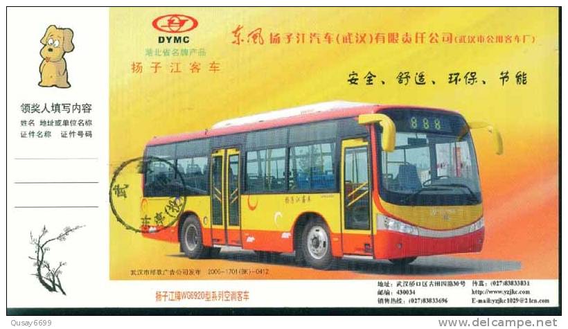 Bus,   Pre-stamped Postcard, Postal Stationery - Bussen