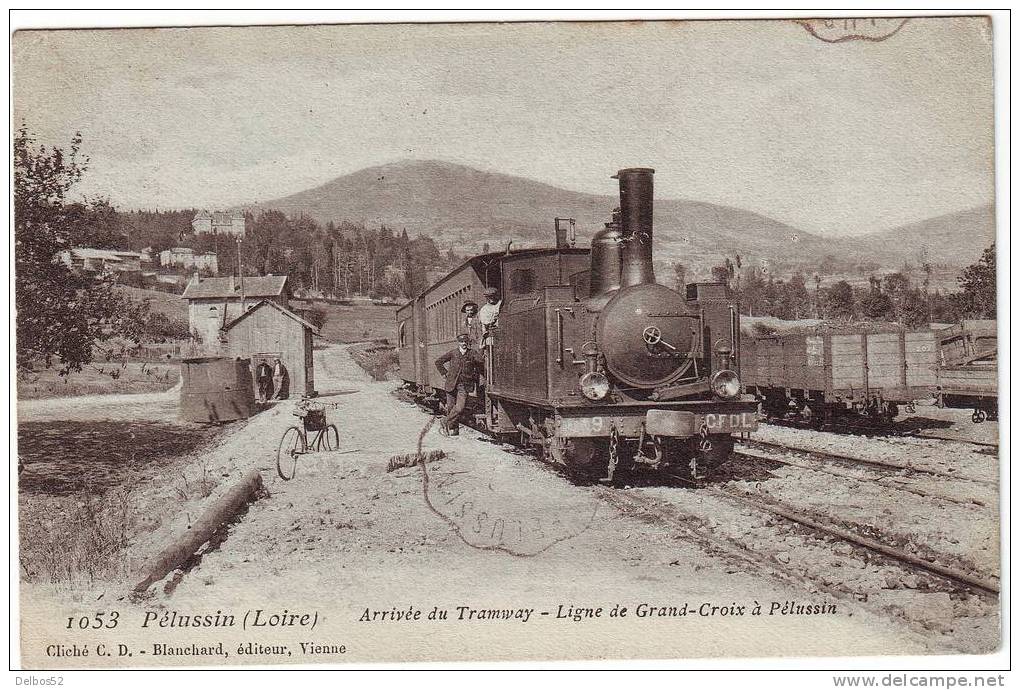 1053 - PELUSSIN - Arrivee Du Tramway - Ligne De Grand-Croix A Pelussin - Pelussin