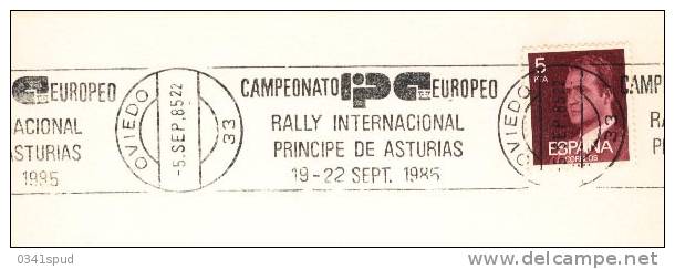 1985 Espagne Automobile  Rally Principe De Asturias - Auto's