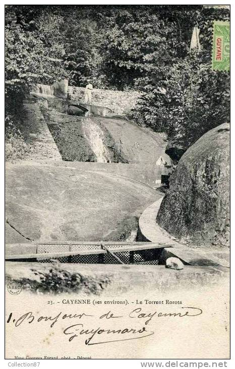 DOM - GUYANE - ENVIRONS De CAYENNE - LE TORRENT ROROTA - CLICHE 1900 - Cayenne