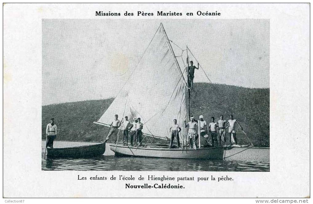 TOM - NOUVELLE CALEDONIE - ECOLE De HIENGHENE - ENFANT Partant Pour La PECHE - - Nouvelle Calédonie