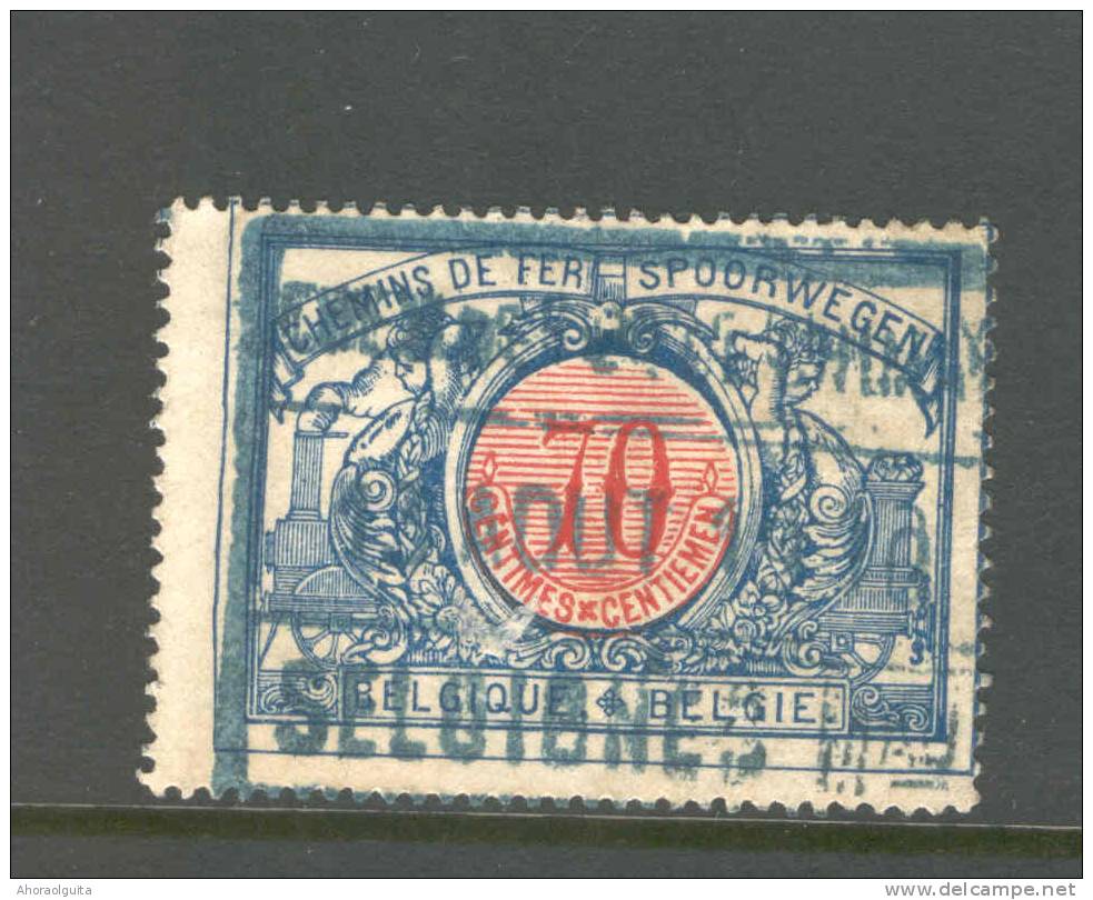 Timbre CDF Cachet Privé Bleu Chemin De Fer De CHIMAY SELOIGNES - MONCEAU 1910  --  7/277 - Nord Belge
