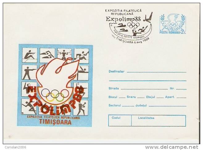 Romania / Postal Stationery With Special Cancellation - Summer 1988: Seoul