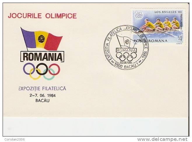 Romania /special Cover With Special Cancellation - Ete 1984: Los Angeles