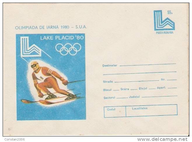 Romania / Postal Stationery - Hiver 1980: Lake Placid