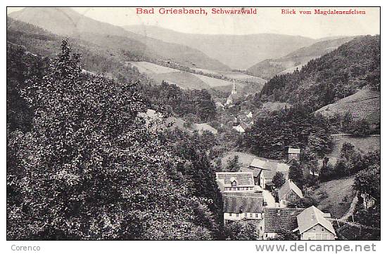 D  T 6   BAD GRIESBACH  SCHWARZWALD   Circulée 1912 - Bad Peterstal-Griesbach