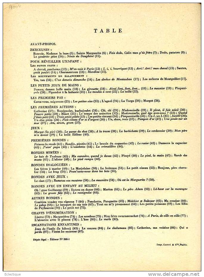 Chansons, Rondes Et Jeux , Harmonisation H. Ravisé, éd. Bourrelier 1951 - Musica