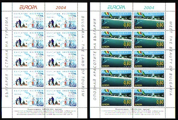 BULGARIA - 2004 - Europe - Tourisme - Sheet Of 10 - MNH - Unused Stamps
