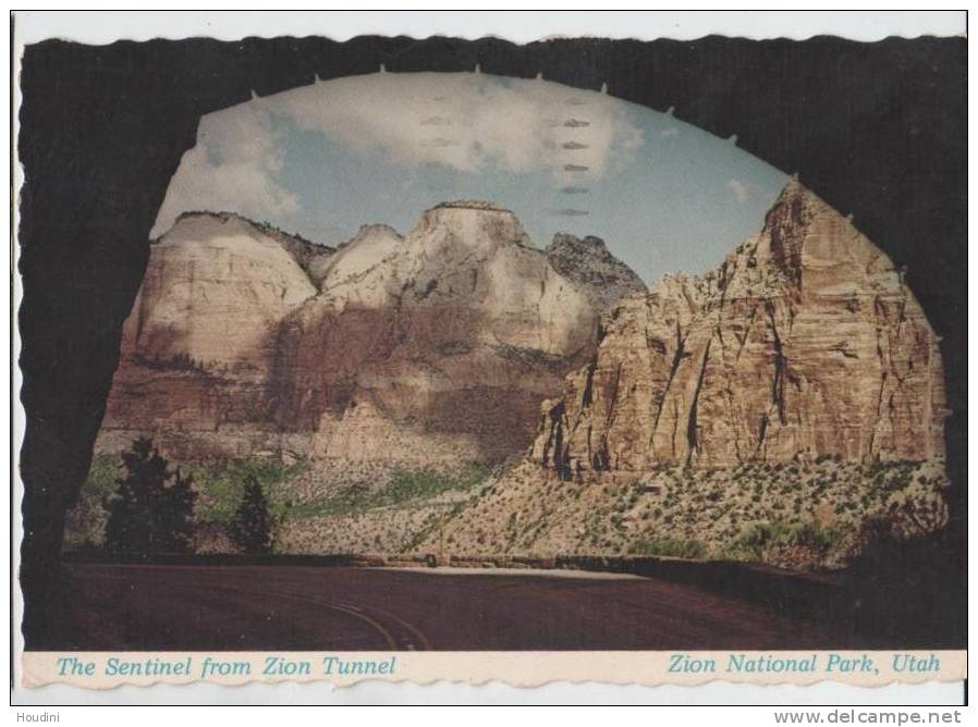 Zion National Park Utah - The Sentinel From Zion Tunnel - Zion