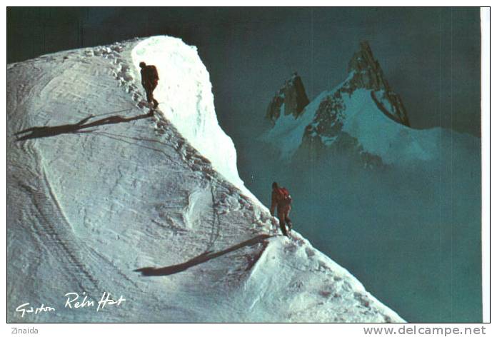 CARTE POSTALE DE LA TRAVERSEE DE L AIGUILLE DU MIDI A L AIGUILLE DU PLAN - Alpinisme