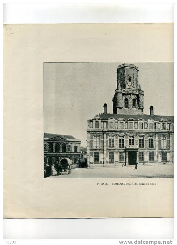 - REPROS DE PHOTOS RECTO-VERSO DE LA FIN DU XIXe S. 1. BOULOGNE-SUR-MER LES JETEES 2. BOULOGNE-SUR-MER HÖTEL DE VILLE - Autres & Non Classés