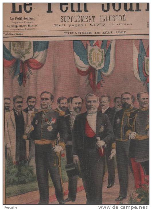 LE PETIT JOURNAL 18 MAI 1902 - PRESIDENT LOUBET EN RUSSIE - HOTELLERIE A 4 SOUS 35 RUE ST DENIS PARIS - Le Petit Journal