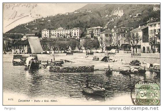 2376 - LOCARNO (SVIZZERA) - Porto E Grand Hotel - Port