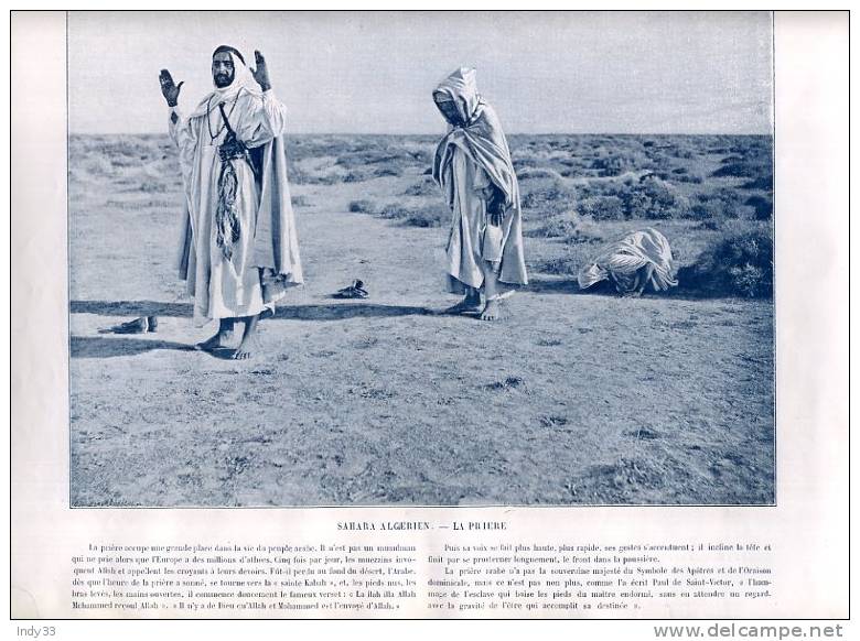 - REPROS DE PHOTOS RECTO-VERSO DU DEBUT DU XXe S. 1. LE PONT D´UN CUIRASSE 2. SAHARA ALGERIEN LA PRIERE - Barcos