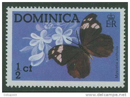 Dominica 1975 Mi 430 Yv 420 ** Myscelia Antholia : Brown Butterfly / Papillon / Vlinder - Dominica (1978-...)