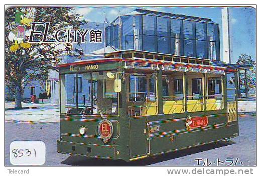 Telefonkarte Tram Train (8531) Trein Locomotive Eisenbahn Zug Japon Japan Phonecard Telecarte - Treinen