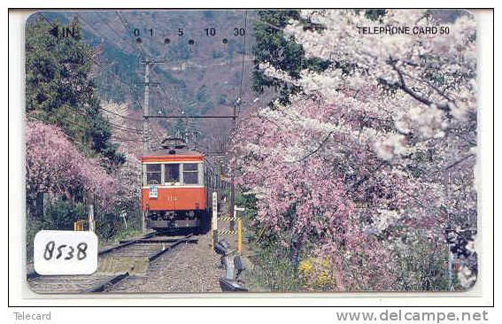 Phonecard Telefonkarte Tram Train (8538) Trein Locomotive Eisenbahn Zug Japon Japan Telecarte - Trains