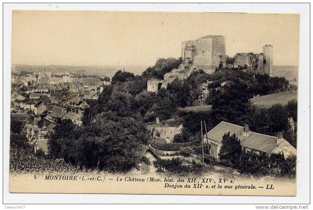 K10 - MONTOIRE-sur-le-LOIR - Le Château - Donjon Du XIIème Siècle Et Vue Générale - Montoire-sur-le-Loir