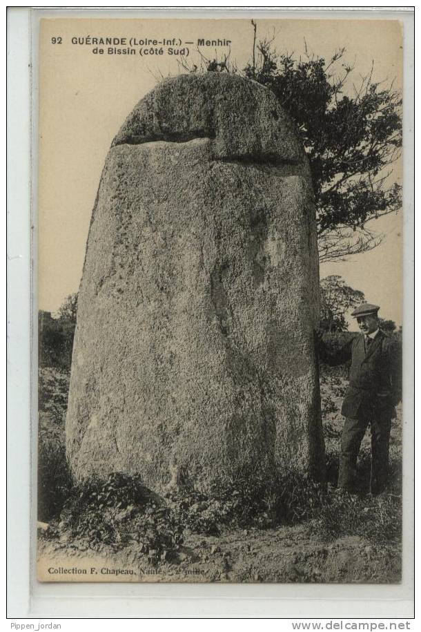 THEME  DOLMEN   **GUERANDE 44  **MENHIR DE BISSIN - Dolmen & Menhire