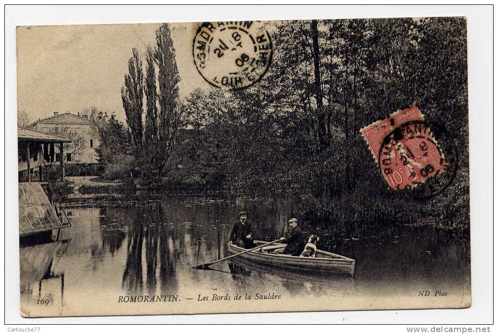 K10 - ROMORANTIN - Les Bords De La Sauldre (1906 - Jolie Carte Animée Avec Diverses Griffes Au Dos - Voir Scan) - Romorantin