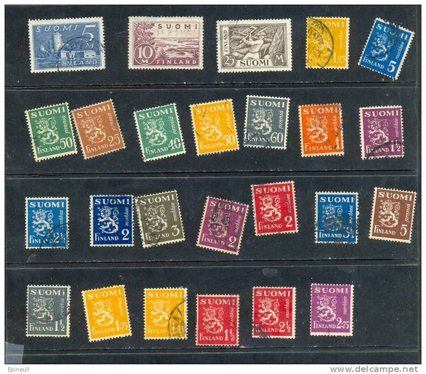 FINLANDE L Ot De 25 Timbres Differents Oblitéré - Used Stamps