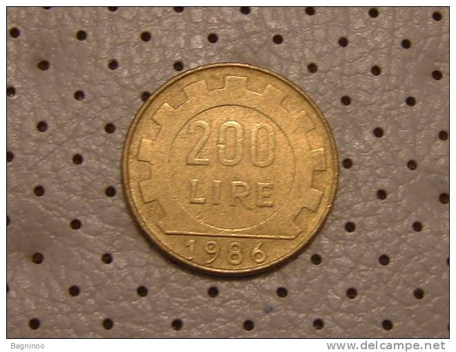 ITALIA 200 LIRE 1986 - 200 Lire