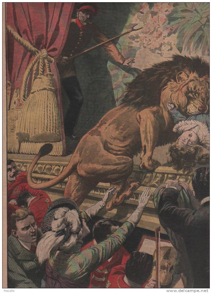 LE PETIT JOURNAL 29 MAI 1910 - FUNERAILLES EDOUARD VII - LION DANS UN THEATRE CLEVELAND - LE TABAC - Le Petit Journal