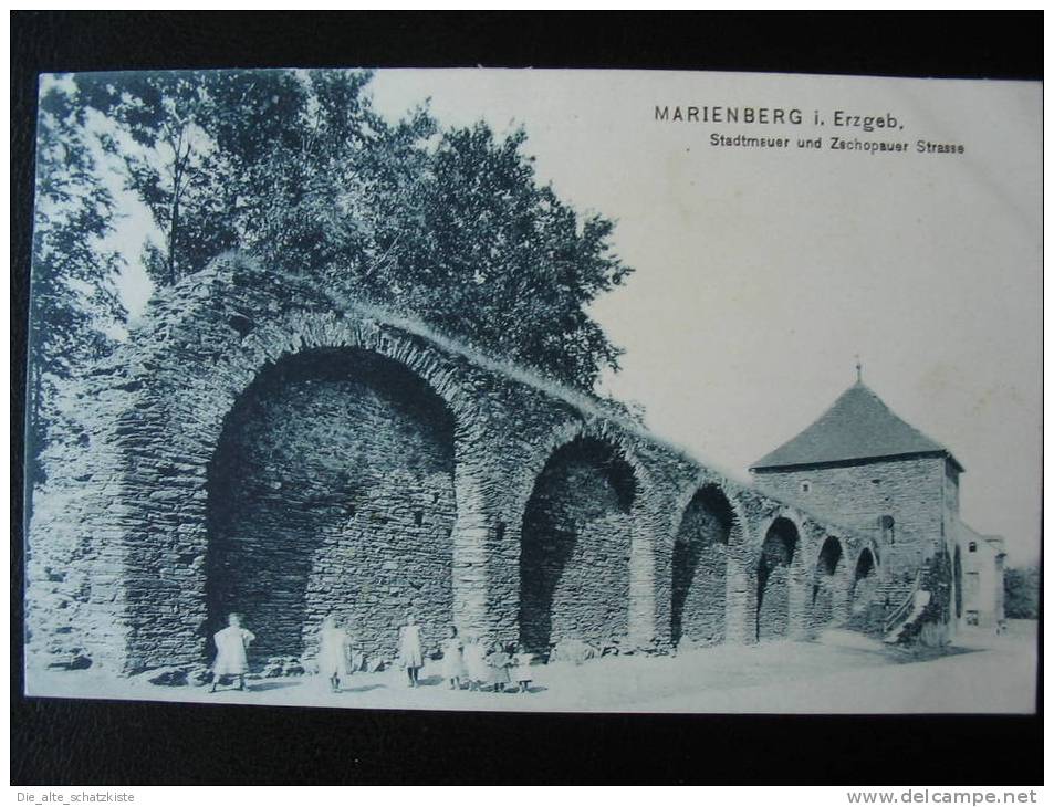 MARIENBERG  Erzbgebirge  STADTMAUER + ZSCHOPAUER STRASSE  AK  1907  * * *  FX626C - Marienberg