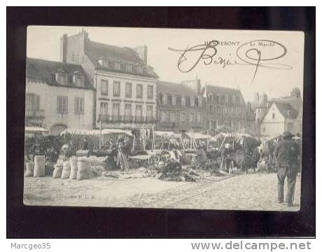 24521 Hennebont Le Marché édit.HLM N° 55 Marchand & Marchande  Animée à L'arriere La Poste Belle Carte - Hennebont