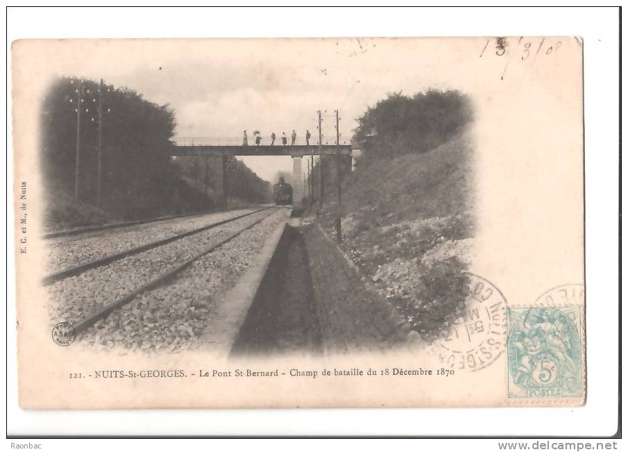 CPA-----21--- NUITS-SAINT-GEORGES-----TRAIN----RAILS---PONT ST-BERNARD - Nuits Saint Georges