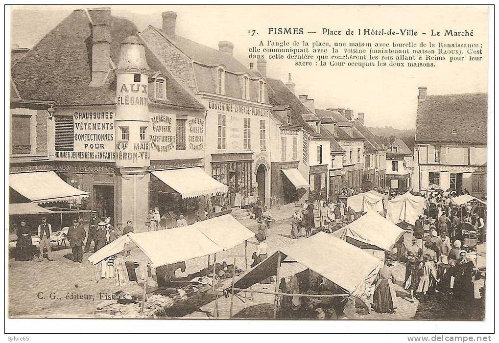 FISMES-place De L´hotel De Ville-le Marché - Fismes