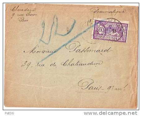 PARIS -SERVICE PNEUMATIQUE - 1900-27 Merson