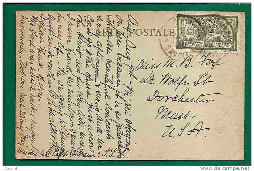 FRANCE - MASSIF DU MONT-BLANC - CHAMONIX Le Lac Blanc POSTCARD Sent To USA -MERSON Yvert#143 - Lettres & Documents