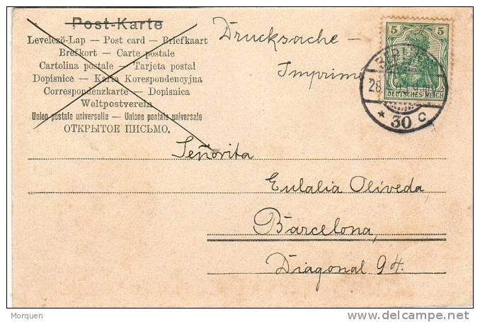 3309. Postal BERLIN 1903 Circulada Como Impresos - Cartas & Documentos