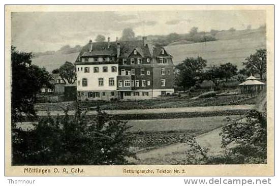 MOTTLINGEN  O.A. Calw.   RETTUNGSARCHE  1917  ( Timbre Arraché ) - Calw